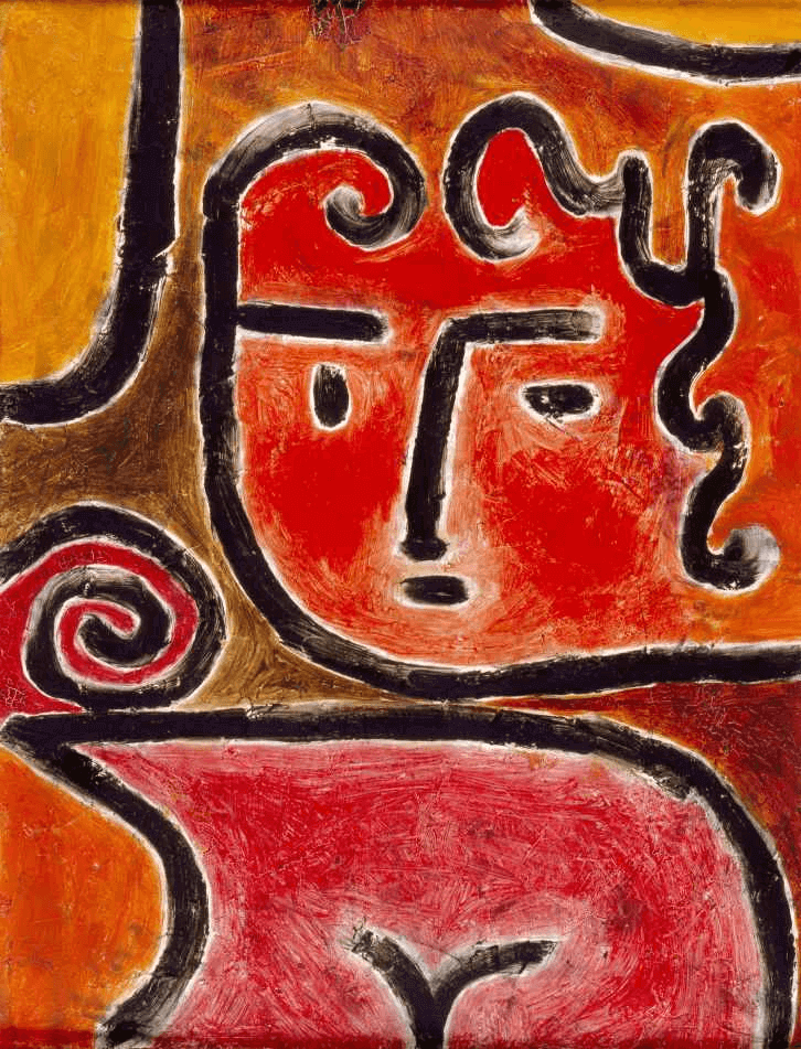 O sangue, meu poema, tem relação com ele: Paul Klee. O cara era múltiplo artista, que não ficou preso a um movimento de vanguarda. Na verdade, usou quase todos para criar algo pessoal (principalmente surrealismo, expressionismo, cubismo e abstracionismo. Na obra A garota de sangue quente quero ilustrar meu poema, O sangue, da forma como imagino ambos (pintura de Klee e meu poema: paixão).