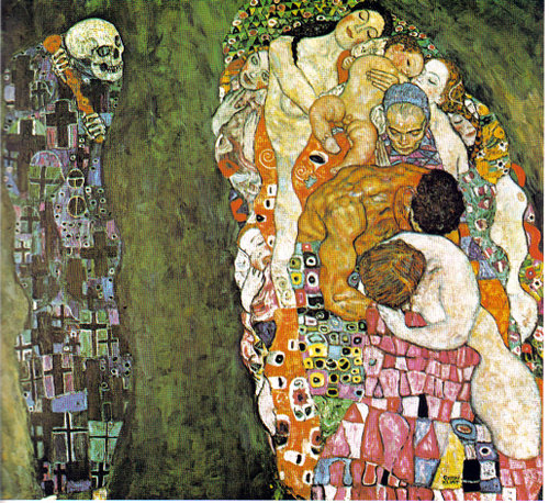 Três dias: um conto de suspense/terror ou comédia? tem como ilustração esta pintura de 1916, de Gustav Klimt, representante do estilo Art Nouveau. A morte é um dos principais temas de suas obras.